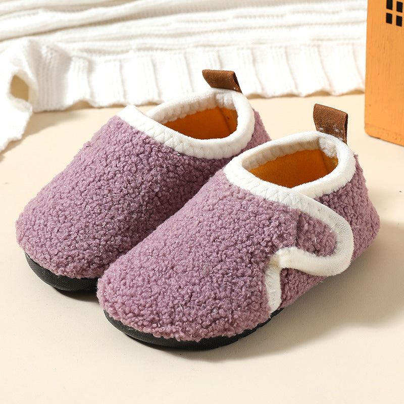 Kids’ Winter Warm Indoor Slippers – Soft Cozy Non-Slip House Shoes for Cold Canadian Weather
