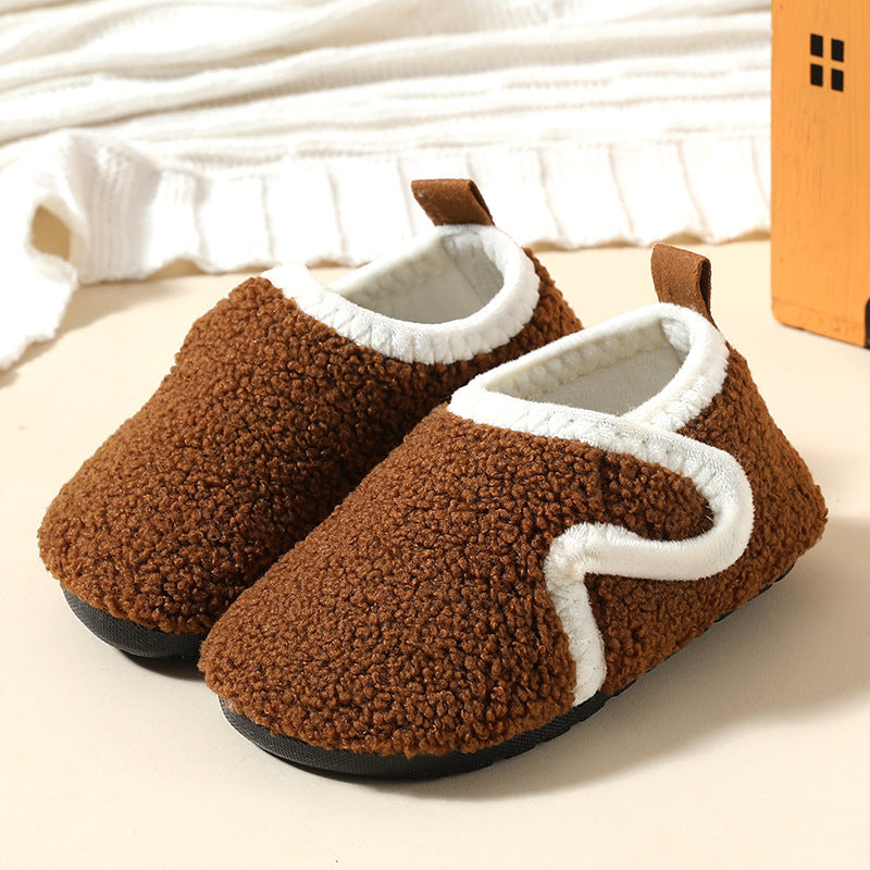 Kids’ Winter Warm Indoor Slippers – Soft Cozy Non-Slip House Shoes for Cold Canadian Weather