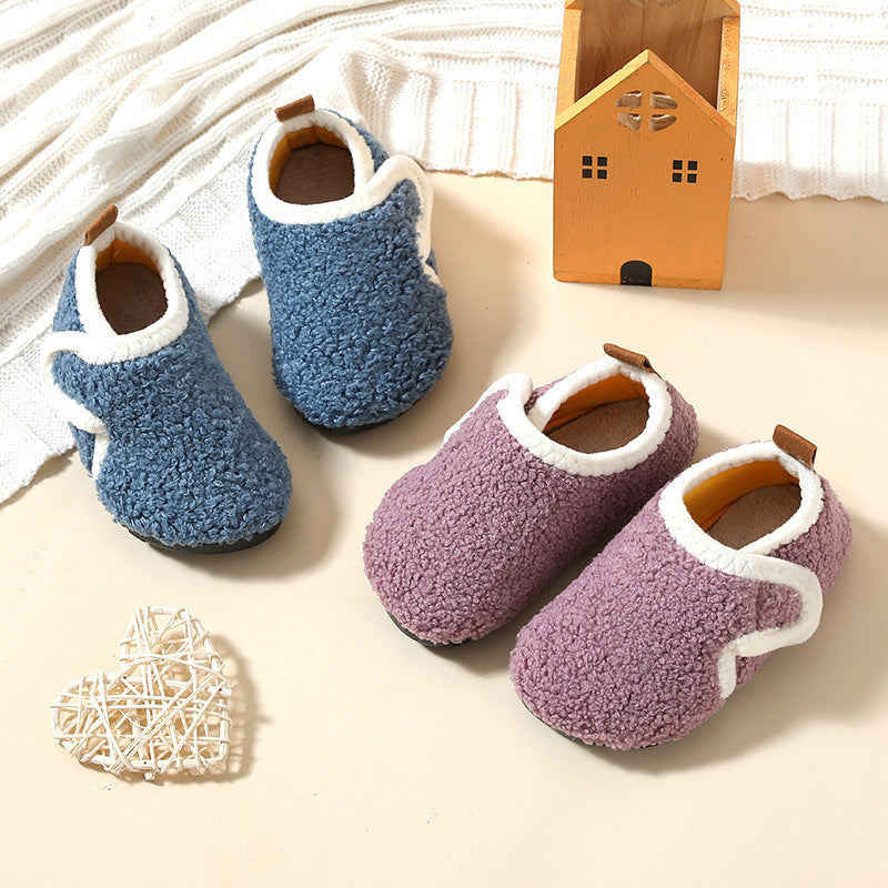 Kids’ Winter Warm Indoor Slippers – Soft Cozy Non-Slip House Shoes for Cold Canadian Weather