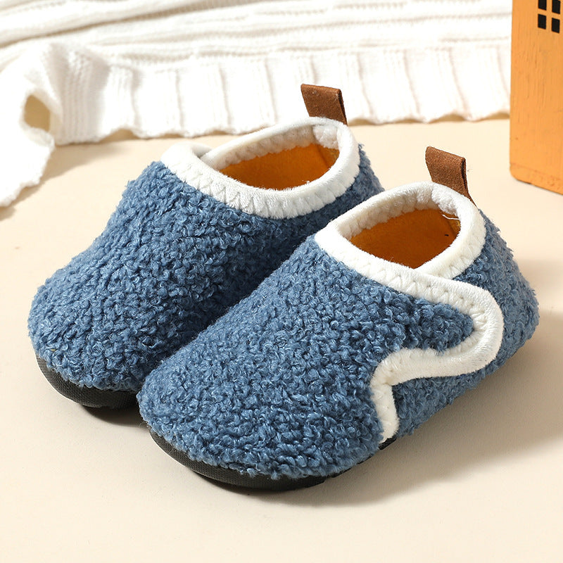 Kids’ Winter Warm Indoor Slippers – Soft Cozy Non-Slip House Shoes for Cold Canadian Weather