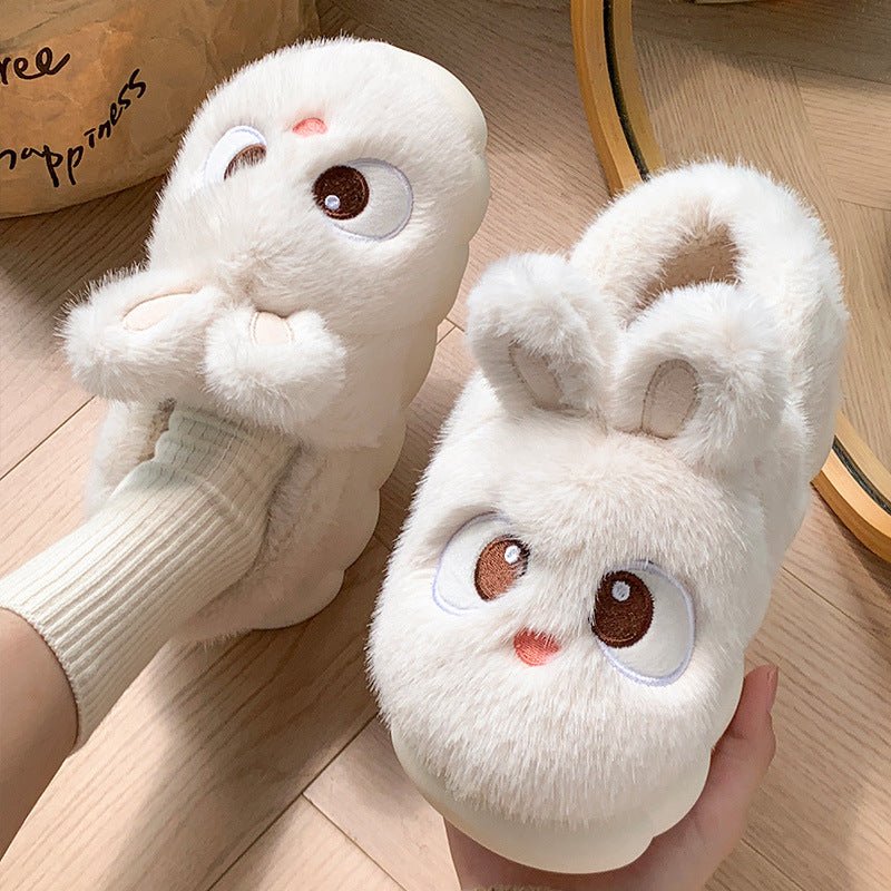 Warm Winter Cartoon Plush Indoor Slippers – Cozy Non-Slip House Shoes for Cold Canadian Weather