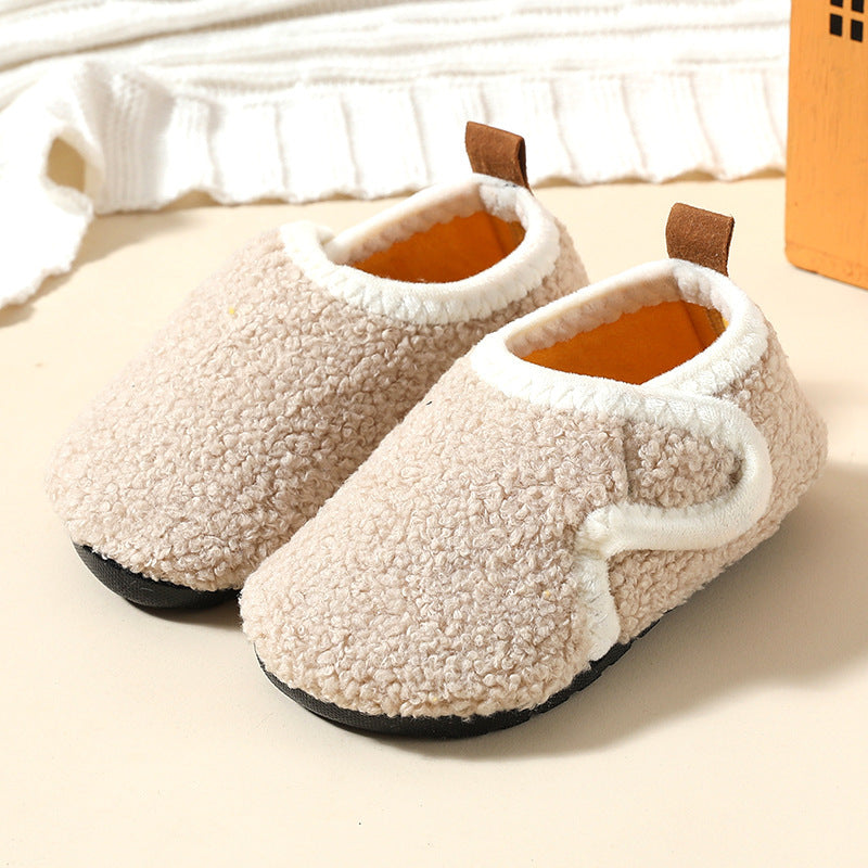 Kids’ Winter Warm Indoor Slippers – Soft Cozy Non-Slip House Shoes for Cold Canadian Weather